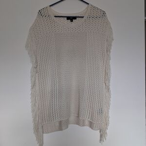 Mossimo Supply Co. Cream Fringe Poncho